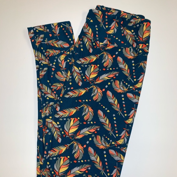 Lularoe OS feather leggings - Picture 1 of 1